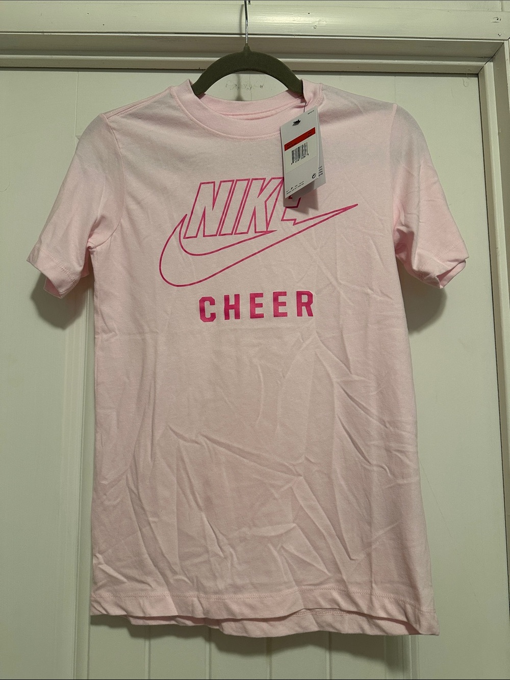 Nike Light Pink Tee with Hot Pink CHEER